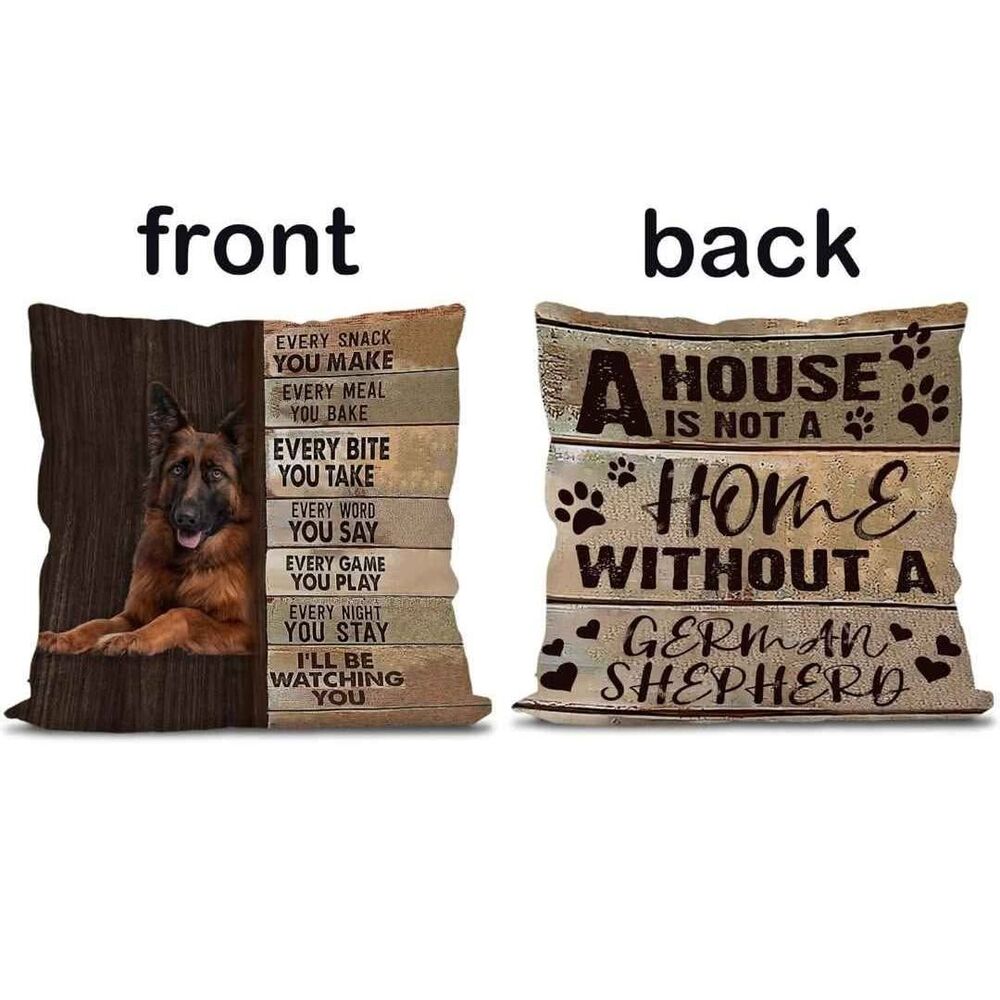Knibeo German Shepherd Pillow Covers 18x18 Reversible, German Shepherd Gifts